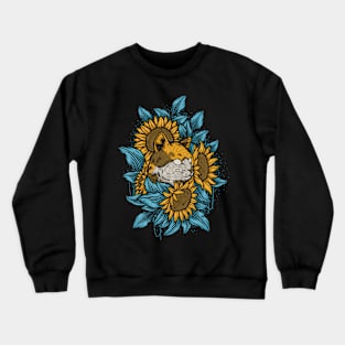 Cat sun flowers Crewneck Sweatshirt